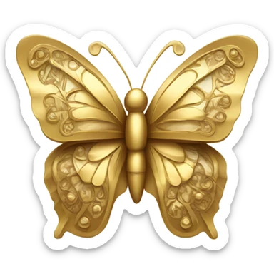 gold butterfly sticker