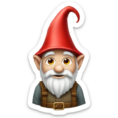 Gnome with a red hat and big eye sticker
