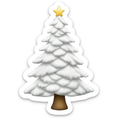 White christmas tree sticker