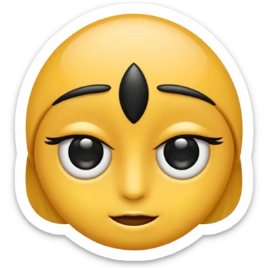 Un emoji de dos ojos grandes y expresivos, con pupilas negras y un ligero brillo. El estilo debe ser simple y limpio, con un contorno suave. El fondo es transparente sticker