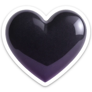 heart with black glitter sticker