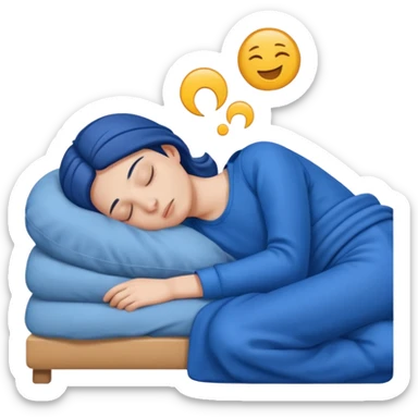 gorgi gales durmiendo con ropa celeste sticker