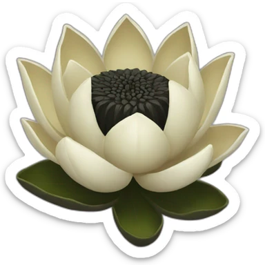 black lotus flower sticker