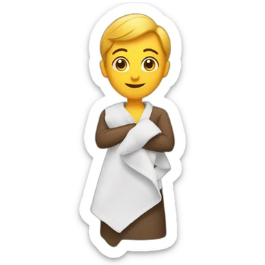 émogie avec serviette sticker