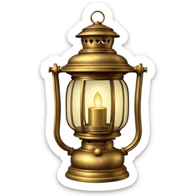 glitter old lantern sticker