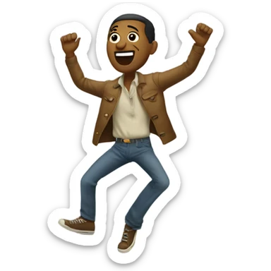 One legged man singing sticker