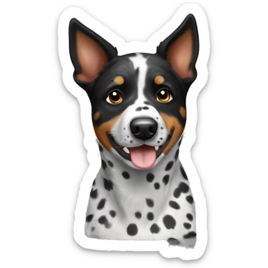 Black and white spotted Australian cattle dog sticker