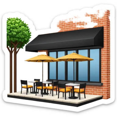 restaurant por fuera sticker