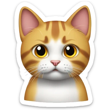 Katze mit risigem polo sticker