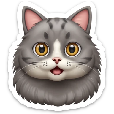 Un chat choqué sur réaction  sticker