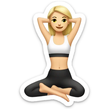 Pilates girly sticker