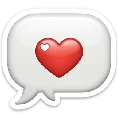 speech bubble with a heart inside sticker