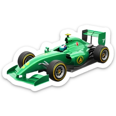 f1 car green sticker