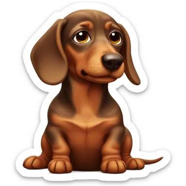 Sleepy dachshund  sticker