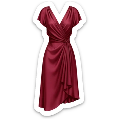 create a burgundury dress just the dress. make it knee lenght sticker