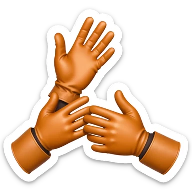 handshake between 2 gloved hands sticker