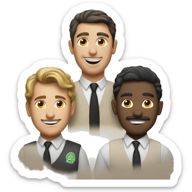 3 amigos doing the best work together sticker