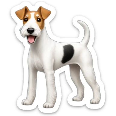 fox terrier clever book sticker