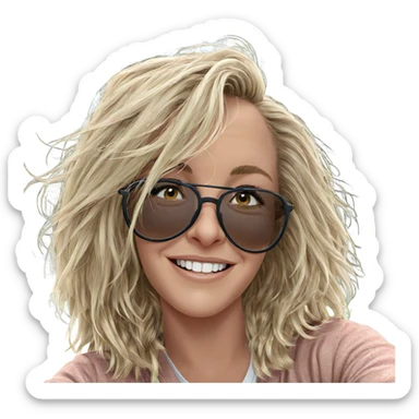 blonde girl smiling outdoors sticker