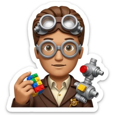 Steampunk Inventor lego sticker