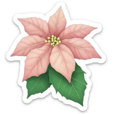 Pastel poinsettia sticker
