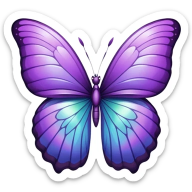Purple wings big victoria secret  sticker