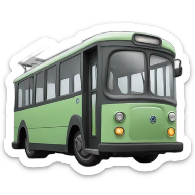 Trolleybus with a member sticker