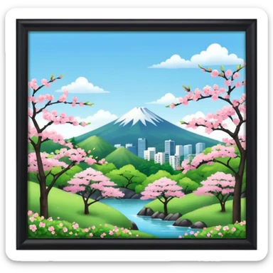 japan  trees nature pink the corner of the screen sticker