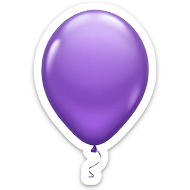 party decor  1 baloon purple sparkling  sticker