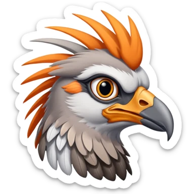 Secretary 
bird sticker