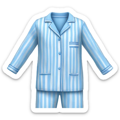 Pajamas blue  with white stripes sticker