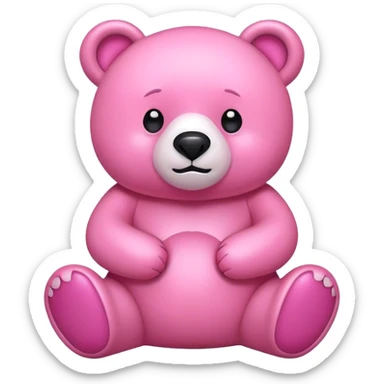 pink bear sticker