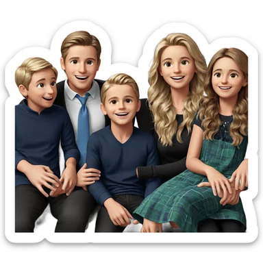 happy group of friends together sticker