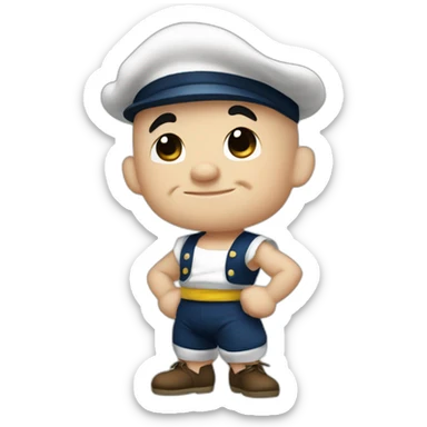 Chibi Popeye the Sailor Man sticker