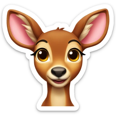 Bambi with Heart eyes  sticker