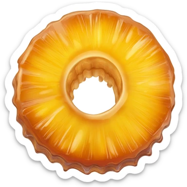 Pineapple upside-down cake sticker