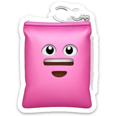 Small pink zip lock bag sticker
