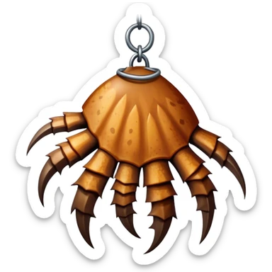 Brown claw with seven talons hanging downwards (not sentient) sticker