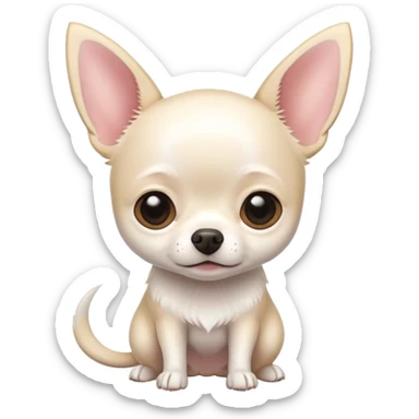 Chihuahua de color blanco  sticker