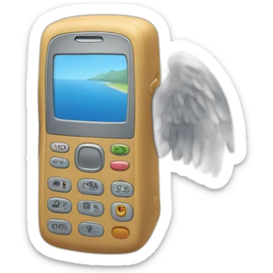 Téléphone avec des ailes sticker