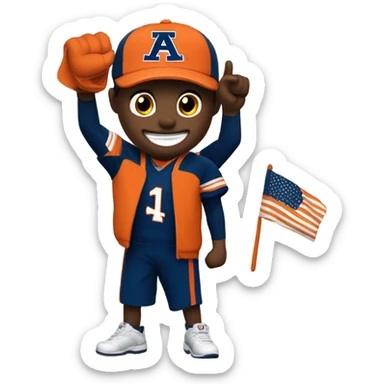 Auburn University super sports fan sticker