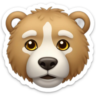 Oso de peluche con arnes de cuero sticker