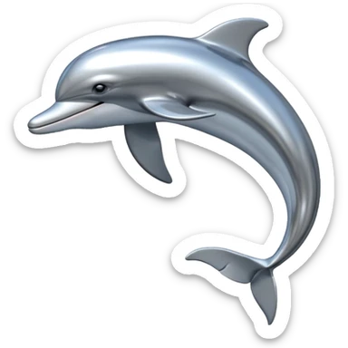 dolphin in y2k and frutiger aero style sticker