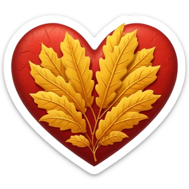 autumn heart sticker