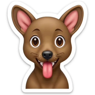 Xoloitzcuintle Dog derpy expression with tongue sticking out sticker