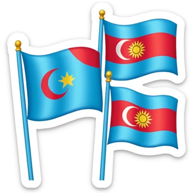 Turkic flags sticker