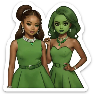 skai jackson and debby ryan  sticker