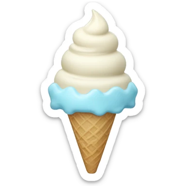 pastel blue ice cream sticker
