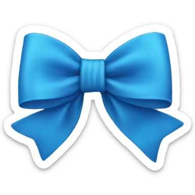 Blue bow sticker