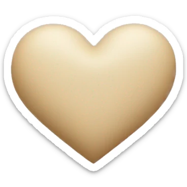 Beige heart  sticker